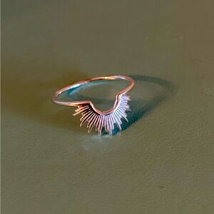 Sterling Silver Sunburst Contour Curved Wedding Band Stacker Ring 8